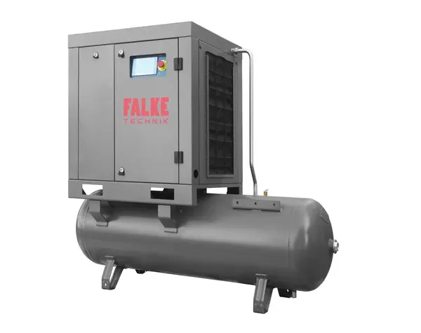 Compresor de aer profesional cu surub - 15kW, 2150 L/min, 8-10-13bari - Rezervor 300litri - Falke-FKVTG-KS-15-300L