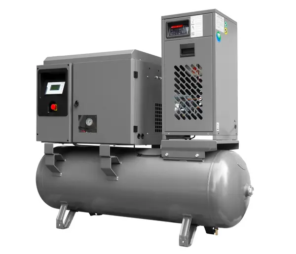 Compresor de aer profesional cu surub, cu invertor si uscator de aer - 3.7kW, 350 L/min, 13bari - Rezervor 300 litri - Falke-FFTG-3.7-300L-13b-230VCOMBO