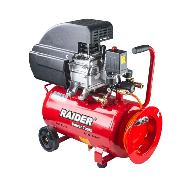 Compresor de ulei Raider - RD-AC12, 24 l, 1500W, 8 bar