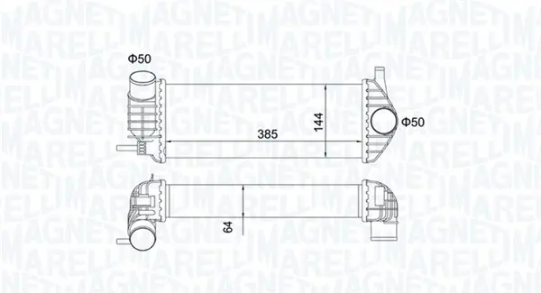 Compresor intercooler potrivit RENAULT KANGOO BE BOP, KANGOO EXPRESS, KANGOO II 1.5D 10.05-