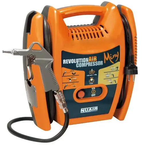 Compresor Revolution Air, 1.5CP, 8bar, fara ulei, portabil, 1100 W (Portocaliu/Negru)
