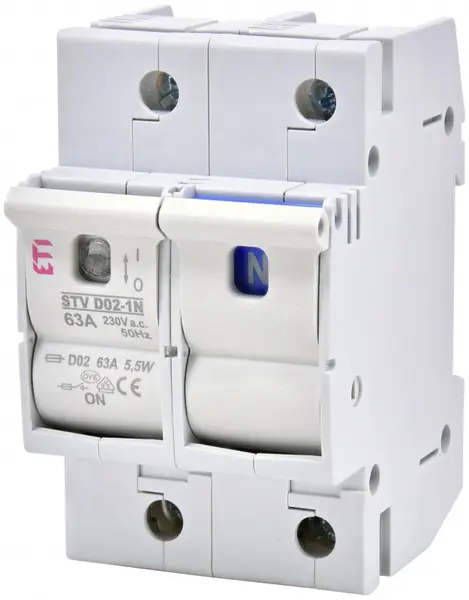 comutator cu siguranta stv d02 63a 1p+n 002271002