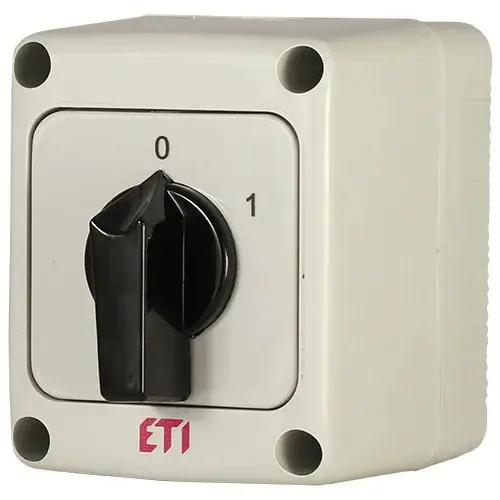 Comutator general 0-1 ON-OFF,ETI 004773160, 25A, 2P, IP65, CS 25 91 PN