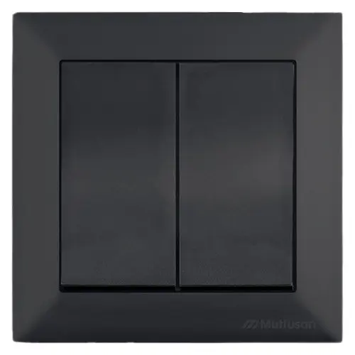 Comutator Mutlusan Candela 2125 402 0184, 10A, 250V, IP20, Negru Catifea