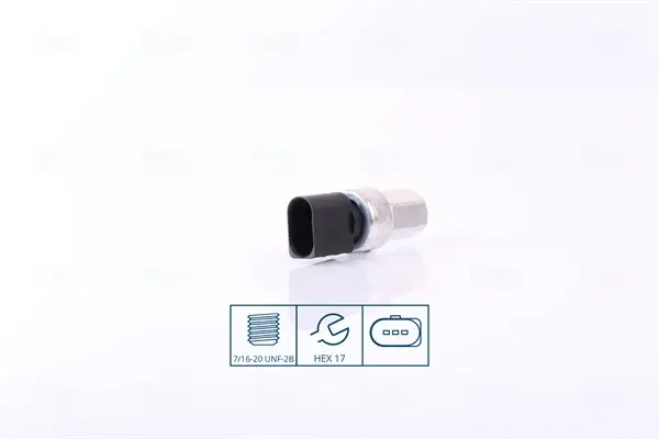 Comutator presiune aer conditionat potrivit AUDI A1, A2, A3, A4 B6, A4 B7, A6 C5, ALLROAD C5, Q3, Q7, TT; PORSCHE 718 BOXSTER, 718 BOXSTER SPYDER, 718 CAYMAN, 911, 911 SPEEDSTER 0.8DH-Electric 02.93-