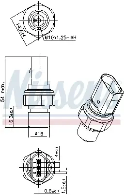 Comutator presiune aer conditionat potrivit MAN TGE; AUDI A1, A1 ALLSTREET, A1 CITY CARVER, A3, A4 ALLROAD B8, A4 ALLROAD B9, A4 B8, A4 B9, A5, A6 ALLROAD C6, A6 ALLROAD C7 1.0-Electric 05.04-
