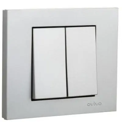 Comutator ST Grano Met Ovivo OV00102, 240V, 10A, IP20, argintiu