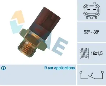 Comutator ventilator temperatura radiator SUZUKI SWIFT, SWIFT II, VITARA 1.3 1.6 intre 1988-2001