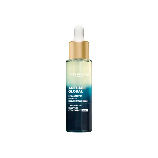 Concentrat bifazic reparator de noapte Anti-Age Global, 30ml, Yves Rocher