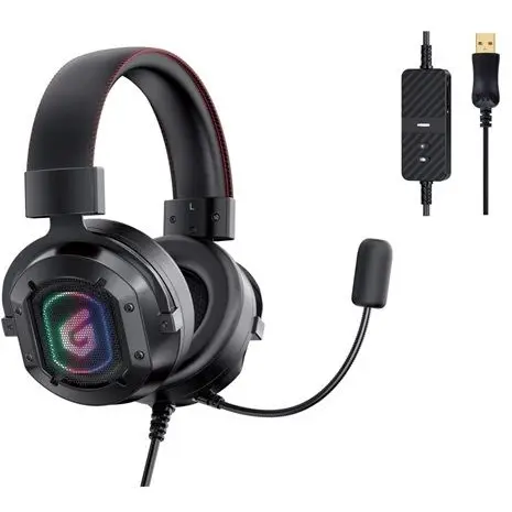 conceptronic Conceptronic ATHAN02B casca audio & casca cu microfon Casti Prin cablu Banda de fixare pe cap Gaming USB Tip-A Negru (ATHAN02B)