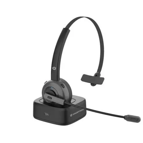 conceptronic Conceptronic POLONA03BD casca audio & casca cu microfon Casti Fara fir Banda de fixare pe cap Birou/Call center Bluetooth Stand de incarcare Negru (POLONA03BD)