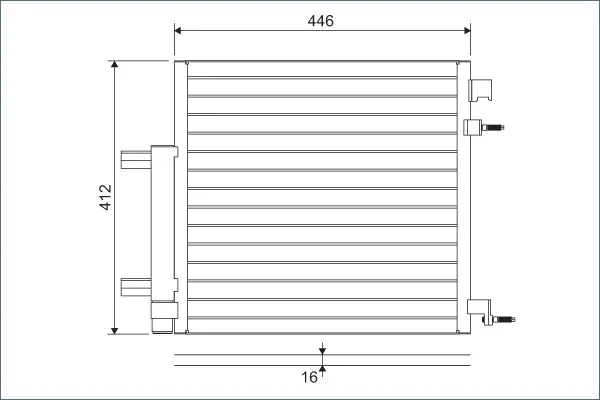 Condensator A C (cu uscator) potrivit CHEVROLET SPARK 1.0-1.2LPG 03.10-