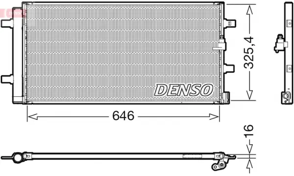 Condensator climatizare (cu uscator) potrivit AUDI A4 ALLROAD B8, A4 B8, A5, A6 ALLROAD C7, A6 C6, A6 C7, A7, Q5 1.8-5.2 03.06-09.18