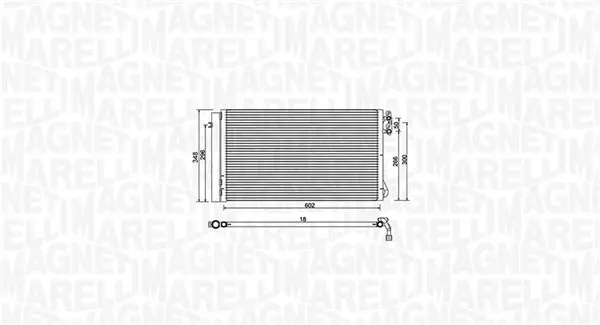 Condensator climatizare (cu uscator) potrivit BMW 1 (E81), 1 (E82), 1 (E87), 1 (E88), 3 (E90), 3 (E91), 3 (E92), 3 (E93), X1 (E84), Z4 (E89) 2.0-3.0D 06.04-08.16