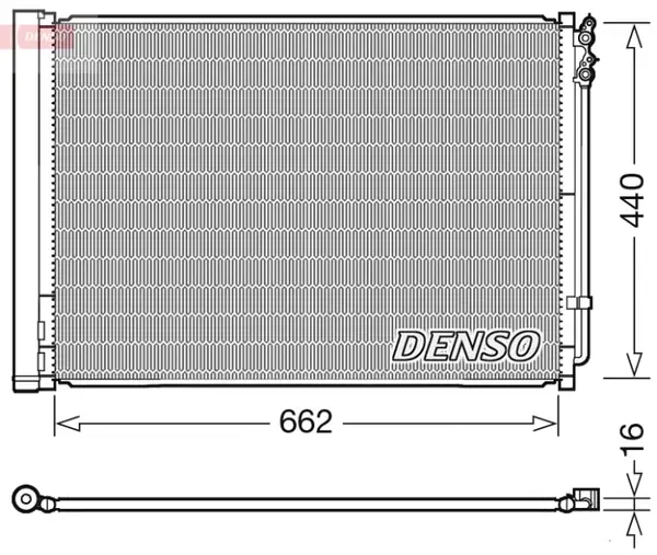 Condensator climatizare (cu uscator) potrivit BMW 5 (F10), 5 (F11), 5 GRAN TURISMO (F07), 6 (F12), 6 (F13), 6 GRAN COUPE (F06), 7 (F01, F02, F03, F04) 2.0D-4.4H 02.08-10.18