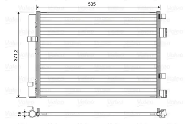 Condensator climatizare (cu uscator) potrivit HYUNDAI ACCENT IV, I20 I; KIA RIO III, RIO IV 1.1D 1.4D 1.6D 08.08-