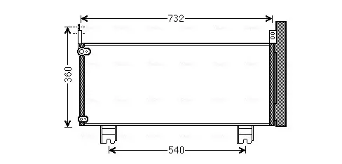 Condensator climatizare (cu uscator) potrivit LEXUS RX 3.5H 09.12-10.15