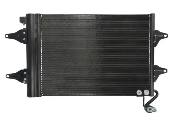 Condensator climatizare (cu uscator) potrivit SEAT CORDOBA, IBIZA II, IBIZA III, IBIZA IV, IBIZA IV SC, TOLEDO III; SKODA FABIA I, FABIA I PRAKTIK, FABIA II, ROOMSTER, ROOMSTER PRAKTIK; VW FOX, POLO 1