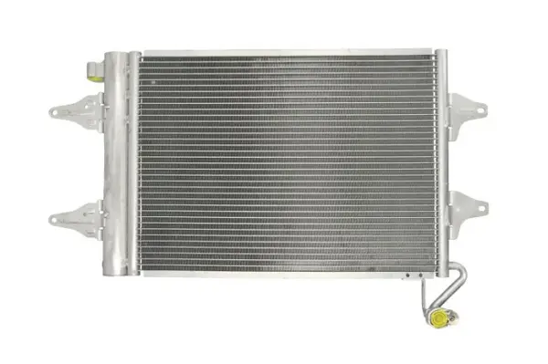 Condensator climatizare (cu uscator) potrivit SEAT CORDOBA, IBIZA III; SKODA FABIA I, FABIA I PRAKTIK, FABIA II, ROOMSTER, ROOMSTER PRAKTIK; VW FOX, POLO IV 1.0-2.0 08.99-