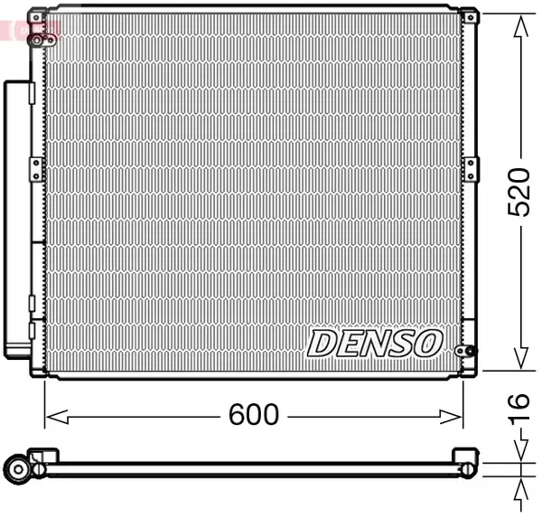 Condensator climatizare (cu uscator) potrivit TOYOTA LAND CRUISER 90, LAND CRUISER PRADO 3.0D 04.96-12.10