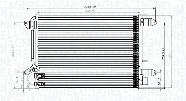 Condensator climatizare (cu uscator) potrivit VW BEETLE, JETTA IV 1.2-2.5 04.10-07.19
