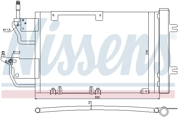 Condensator, climatizare NISSENS 940052