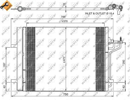Condensator, climatizare NRF 350052
