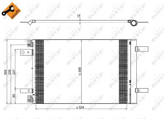 Condensator, climatizare NRF 350323