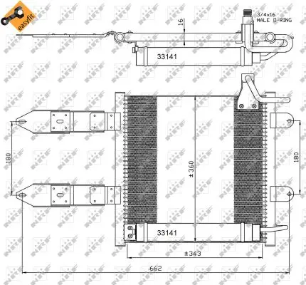 Condensator, climatizare NRF 35367