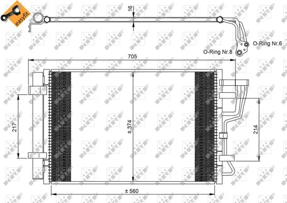 Condensator, climatizare NRF 35963