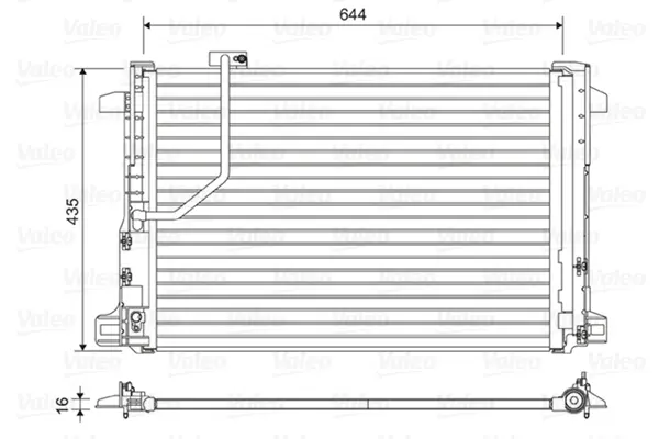 Condensator, climatizare VALEO 814044