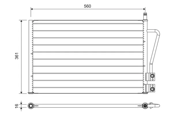 Condensator, climatizare VALEO 814083