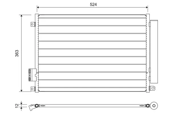 Condensator, climatizare VALEO 814155