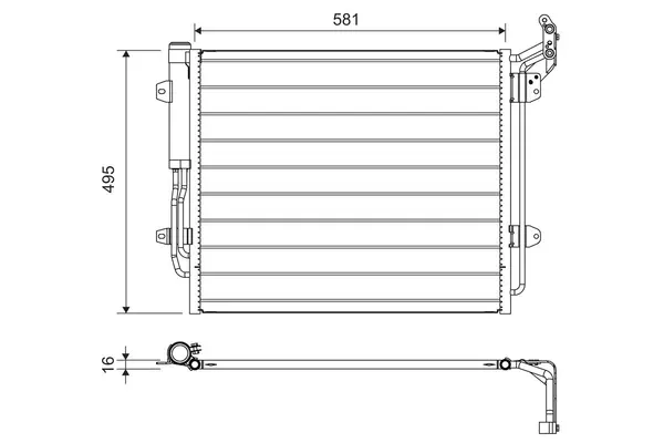 Condensator, climatizare VALEO 814157