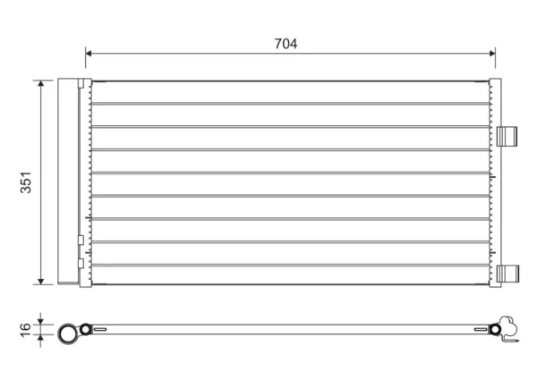 Condensator, climatizare VALEO 814378