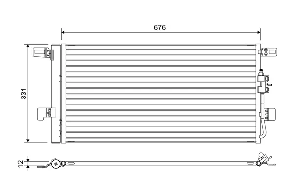 Condensator, climatizare VALEO 822648
