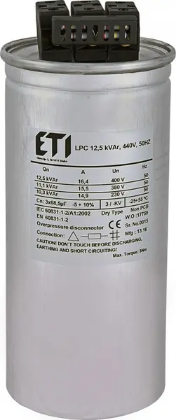 condensator lpc 12,5 kvar, 440v, 50hz 004656761