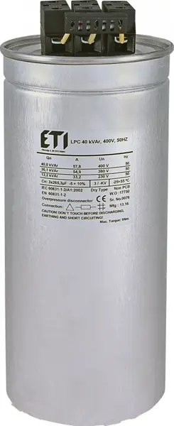 condensator lpc 40 kvar, 400v, 50hz 004656756