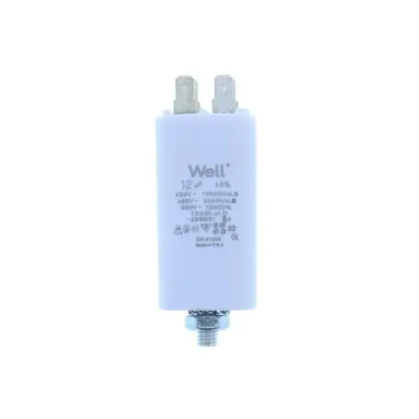 Condensator pornire motor 400V 12uF cu pin, Well