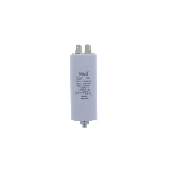 Condensator pornire motor 400V 25uF cu fir, Well