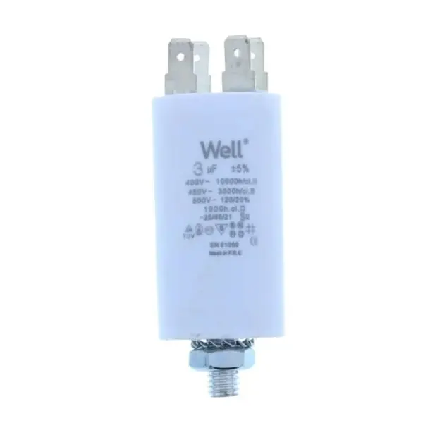 Condensator pornire motor 400V 5uF cu fir, Well