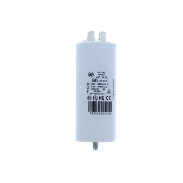 Condensator pornire motor 400V 60uF cu pin, Ducati Energia