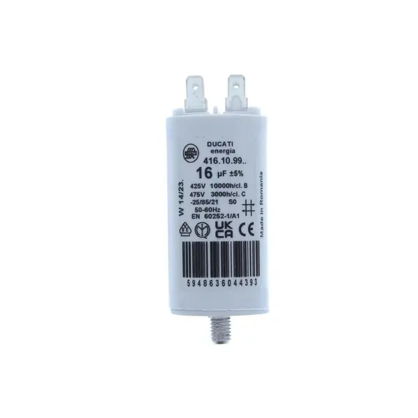 Condensator pornire motor 425V 16uF cu pin, Ducati Energia