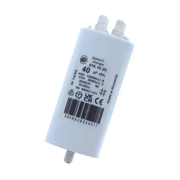 Condensator pornire motor 425V 40uF cu pin, Ducati Energia