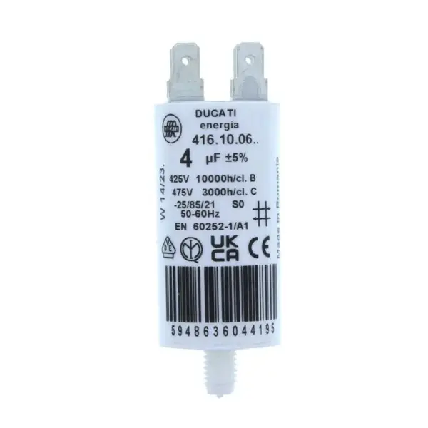 Condensator pornire motor 425V 4uF cu pin, Ducati Energia 416100664