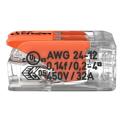 Conector derivatie 2 fire, max. 4 mm² (100 buc.) - WAGO 221-412