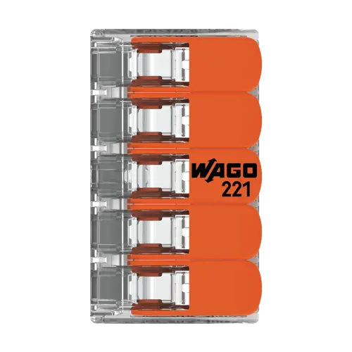 Conector derivatie 5 fire, max. 4 mm² (25 buc.) - WAGO 221-415