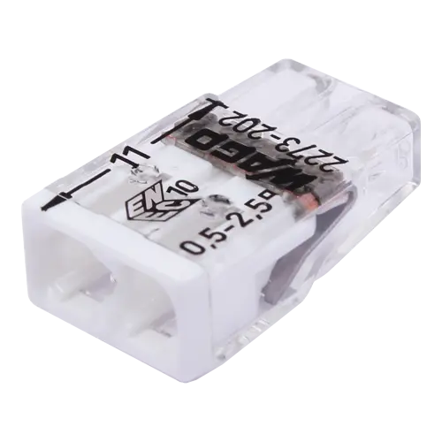 Conector WAGO de îmbinare rapid, 2 poli, max. 2.5 mm², set 100 buc., WAGO 2273-202