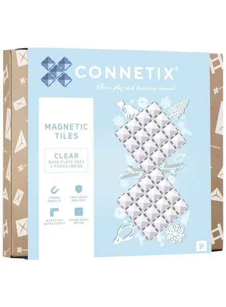 Connetix Base Plate Clear 2 Pieces (ct-c-00002-bp)