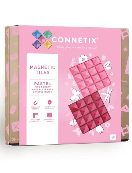 Connetix Base Plate Pastel Pink & Berry (ct-p-pb002-bp)